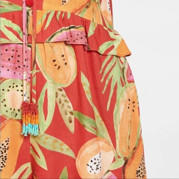 Farm Rio Papaya Romper women’s size small - Picture 6 of 10